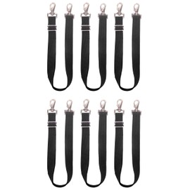 Pack of 6 Adjustable Length Elastic Leg Straps for Horse Blankets,Horse Blanket Sheet Replacement Elastic Leg Strap (4, Black)