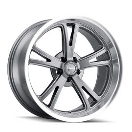 Ridler Custom Wheels 606 Grey W/MACHINED Lip Wheel with Alloy Steel (17 x 7. inches /5 x 83 mm, 0 mm Offset)