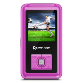 Ematic 8GB MP3 Video Player with FM Tuner/Recorder and 1.5-inch Color Screen, Pink