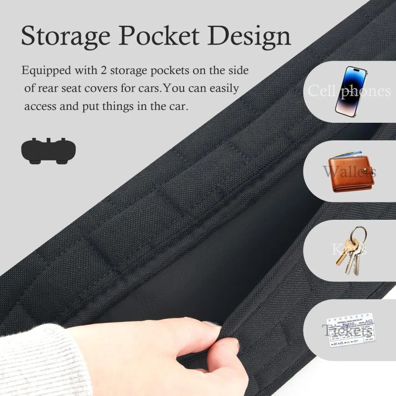 Funda De Asiento Trasero De Automóvil, Antideslizante
