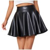Afibi Women's J2 Love Faux Leather Back Zip Short Mini