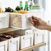 Label-Ready Pantry Storage Bins (2 Sizes) for Kitchen Sink & Pantry Organization Pantry Organizer (Large, White) 6ea