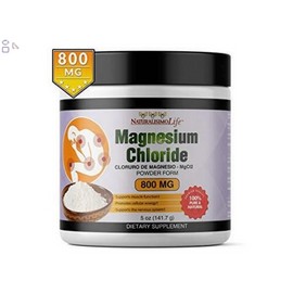 NaturalisimoLife Magnesium Chloride Cloruro de Magnesio 800mg Powder Mgc12 5oz 800mg