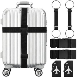 Juego de Correas de Equipaje(Negro)