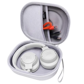 LTGEM EVA Hard Case for JBL Live 770NC/660NC/650BT/460NC/670NC/400BT/500BT and JBL Tune 770NC/710BT/720BT/760NC/700BT/750BT/510BT/660NC/520BT/500/Tour One/E45BT Bluetooth Wireless Headphone(White)