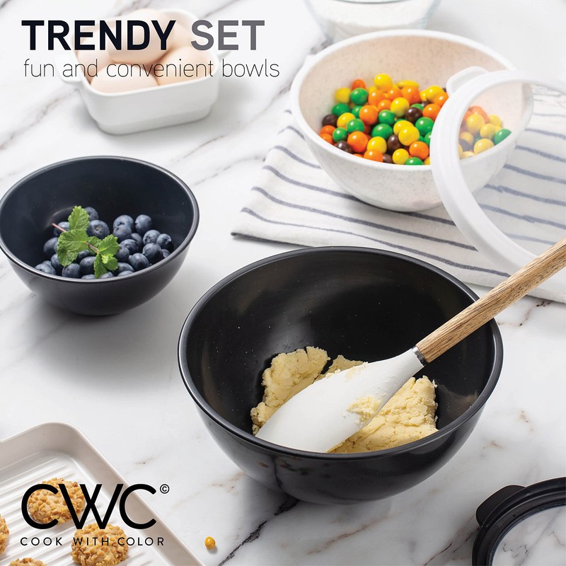 COOK WITH COLOR Mixing Bowls with TPR Lids - 12