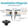 Shower Drain Accessories Floor Drain Base Flange with Rubber Coupler