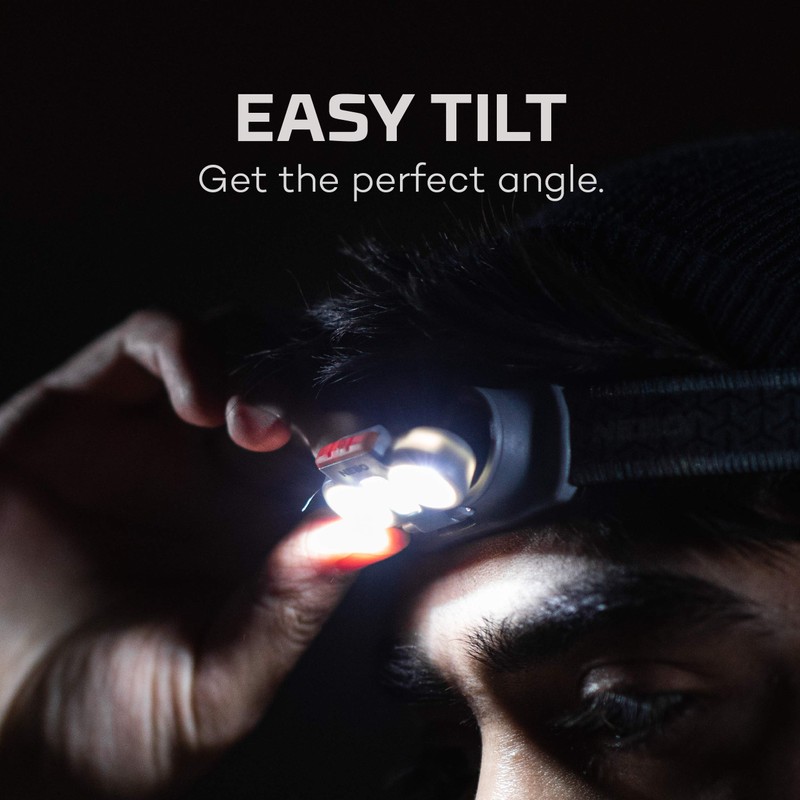 NEBO Einstein Powerful 500 Lumen Headlamp, Compact Low-Profile Headlamp with