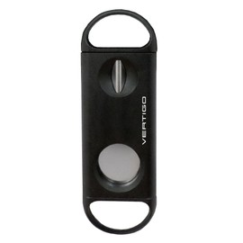 Vertigo By Lotus Duel V-Cutter & Guillotine Black Cigar Cutter 56 Ring Gauge New