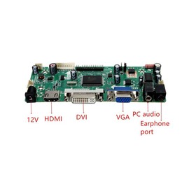 Taidacent Universal LVDS Controller Board 10-65 Inch LCD Screen HDMI DVI VGA to LVDS Driver Board DIY Notebook Display Kit (18.5-27 inch 1080P Universal 8 kit)