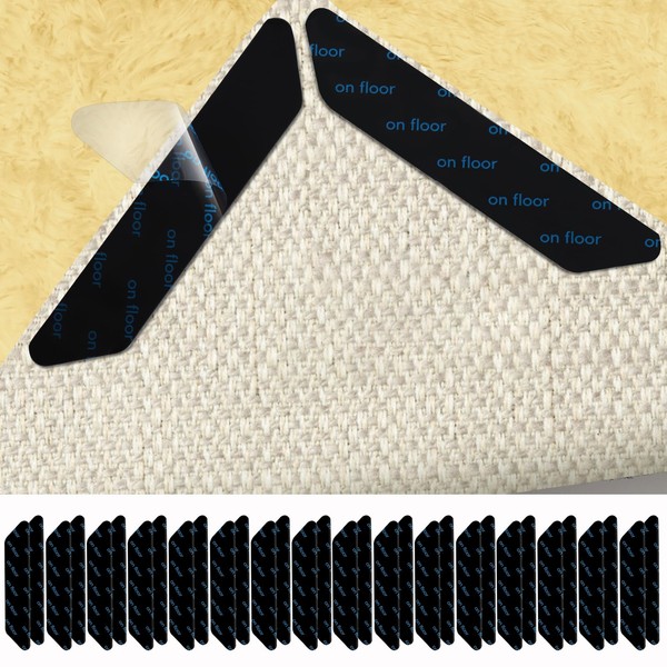 Omtofo Pack of 32 Non-Slip Mats for Carpet, Washable and