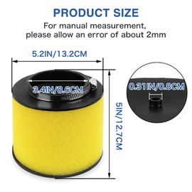 Air Filter 17254-HN1-000 for Honda Pioneer 500 Foreman 500 Rincon 650 Rancher 420 Sportrax 400ex TRX400EX TRX500FA TRX500FM TRX650FA SXS500M SXS700M
