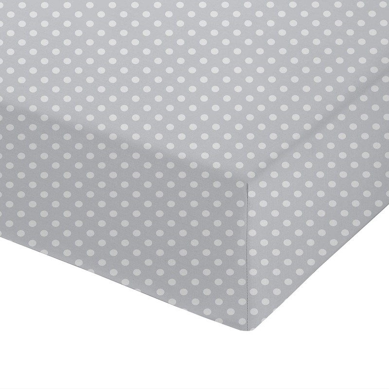 Nimsay Home Polka Dots 100% Cotton Fitted Sheet Elasticated Corners