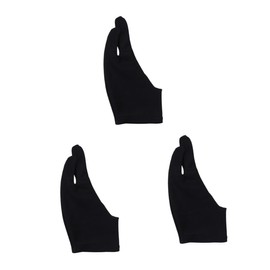 STOBAZA 3pcs Artist's Two Finger Gloves Thin Breathable Ideal for Digital Art Painting