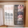 Newraturner Closet Hanging Organizer with Mesh Pockets & Rotating Metal