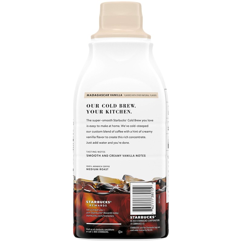 Starbucks Cold Brew Concentrate, 32 Fl Oz (Madagascar Vanilla +