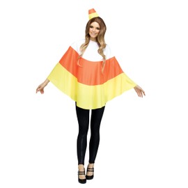 Fun World Women's Candy Corn Howl-O-Ween Poncho