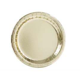 Elegant Gold Foil Round Dinner Plates - 9" (Pack of 8) - Chic Metallic Design & Durable Material - Perfect for Any Occasion