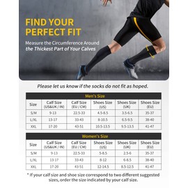 CAMBIVO Compression Socks for Women & Men 2 Pairs, Flight Socks Compression Stockings for Running, Flight, Sports, Travel, Unisex
