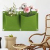 Generic Wall Hanging Planting Bag 2 Pockets Lightweight Non-Woven Fabrics