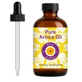 dève herbes Arnica Oil (Arnica Montana) with Glass Dropper | Infused | Pure | Non-Sticky | Lighweight | For Facial Care | Men & Women | 120ml (4 oz)