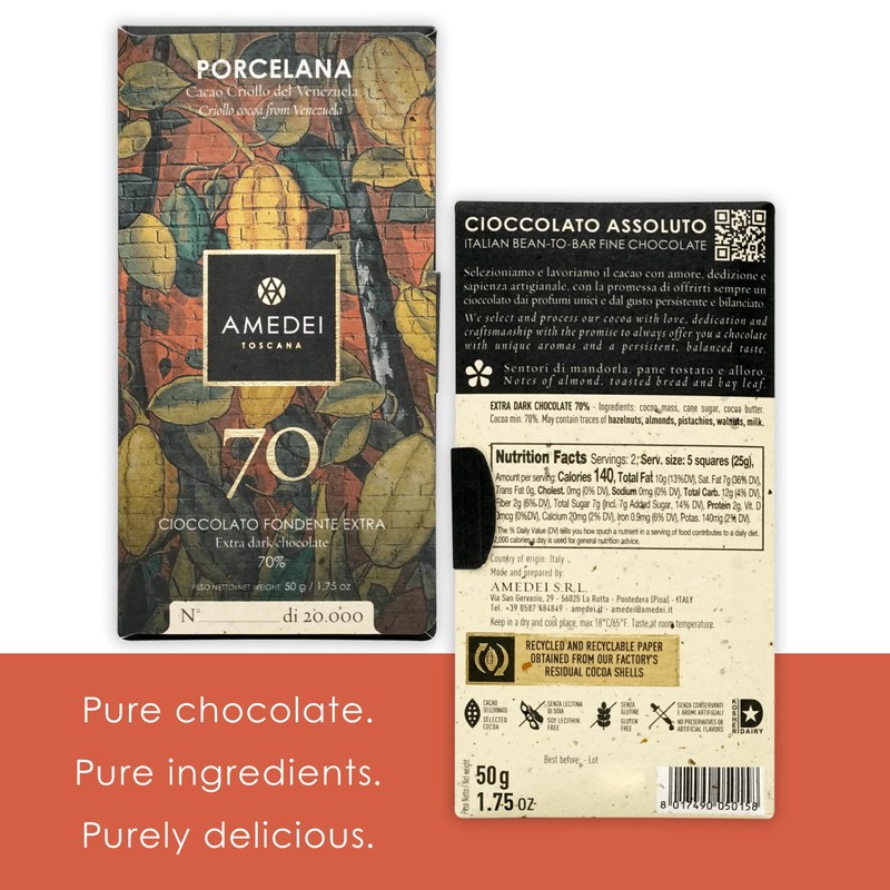 Amedei Porcelana Chocolate Bar - 2 Pack - 1.75 ozs.