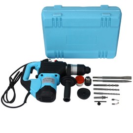 Rotary Hammer 1100W(Blue + Black) 1-1/2" SDS Plus Rotary Hammer Drill 3 Functions