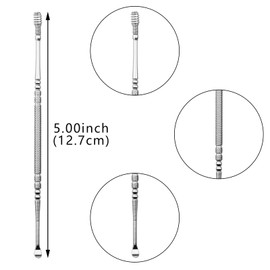 12 Pack Ear Spiral Cleaning Tools for Ear Stainless Steel 360 Degree Spiral Massage Double-Head Ear Cleaner for Women and Men (Gold and Silver)