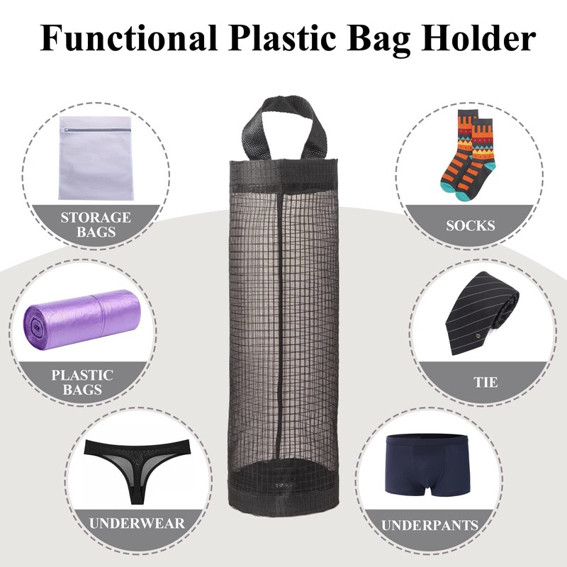 TOGETRUE Plastic Bag Holder, Grocery Bag Holder Mesh Hanging Storage