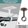 Ceiling Mount Curtain Rod Brackets No Drill, 12-Pack No Screw