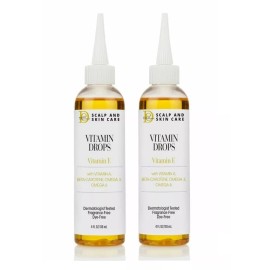 Design Essentials Scalp & Skin Vitamin Drops with Vitamin E Hair Oil 4oz (2pack)