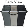 3 Section Laundry Basket for Dark, Light, and Color Clothes