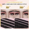 Parriparri Eyelash Extension with Bond and Remover 80D+100D Fluffy Individual