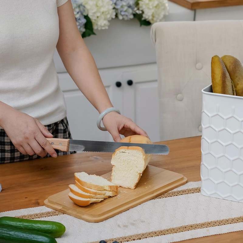 HOME PALETTE Extra Large Bread Box for Kitchen Countertop Corner