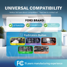 1 pcs 877MAX & 1pcs 893MAX LiftMaster Garage Door Opener Keypad Remote Security+2.0 MyQ (1993 to Current) 3-Year-Warranty