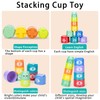 Ynanimery Baby Stacking Cup Toys for 6-12 Months, Toddlers Early