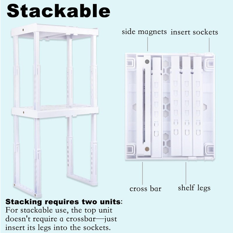 Svartur Adjustable Locker Shelf Organizer – Back to School Essentials