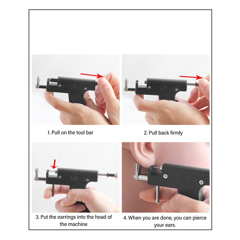 Ear Piercing Tool Professional Nose Lip Navel Piercing Machine with