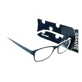 Foster Grant Women's EZ Reader Reading Glasses Lucille Black/White +2.50
