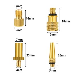 36pcs Bicycle Valve Adapter Universal Bicycle Valve Conversion Adapter to Presta/US/English Conversion Maintenance Tool Set Ball Pump Needle Nozzle Kit with Seal Ring for Repair (AV DV SV)