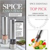 Electric Salt and Pepper Grinder Set - Stainless Steel Battery
