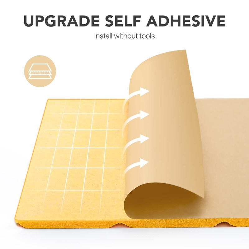 Kuchoow 12 Pack Soundproof Wall Panels Self-Adhesive,Acoustic Panels,Sound Absorbing Panels,Sound