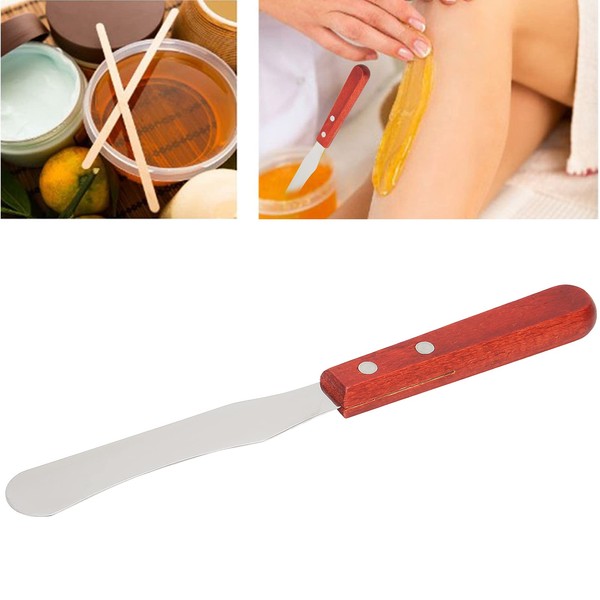 Hair Removal Wax Spatula Stick, Metal Film Wax Stick Hair Removal Wax Applicator Depilatory Wax Bean Stirring Knife(#1)
