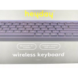Heyday Bluetooth Keyboard with Wireless Receiver & Bluetooth 5.1 - NEW