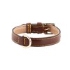 Brute Strength Leather Dog Collar Brown M 36-43 cm