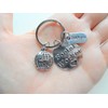 Social Worker Gift Keychain with World Globe and Thank You