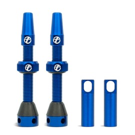 Thinvik Tubeless Presta Valve Stem 44mm, Light Weight Alloy Kit - 2 Tubeless Valve Stems with Aluminum Alloy Cap + Core Removal Tool (Aurora Blue)