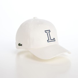 Lacoste INITIAL APPLIQUE CAP (Initial Applique Cap), Off-White, 58 Sizes