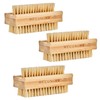 Relumins Dual Sided Nail Brush Bamboo Handle Bristle Exfoliating Tool