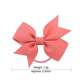 JOVALA 24PCS Baby Hair Ties with Bows for Toddler,2.2 Inch Tiny Hair Bows with Elastic Loop Ponytail Ties Pony Tail Holder Hair Bands Accessories for Infants Toddlers Baby Girls Kids